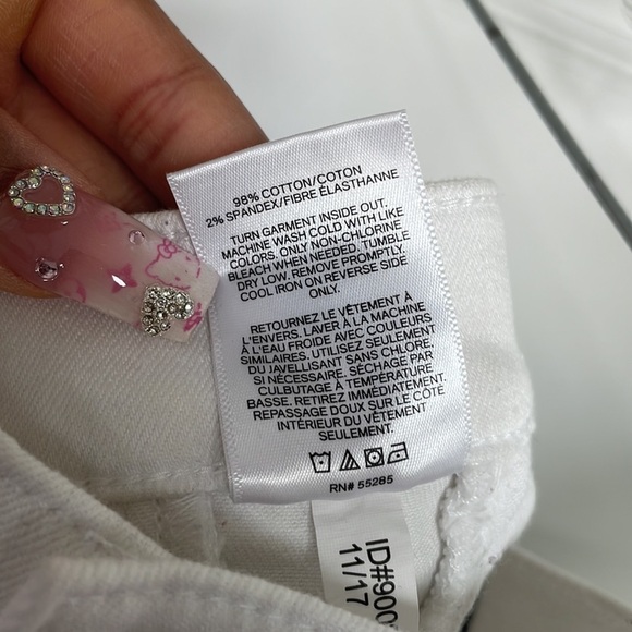 Express Lace Up western White High Rise shorts with stretch  Woman’s 8 - Picture 6 of 6